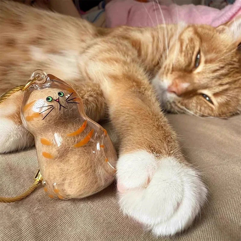 Cat Hair Storage Box Keychain