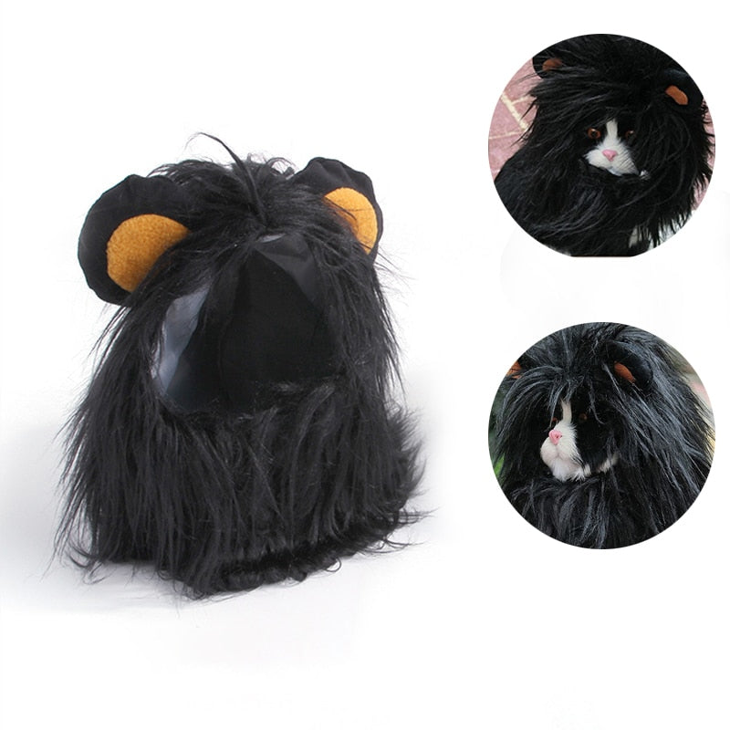 1pc Lion Head Design Pet Headwear