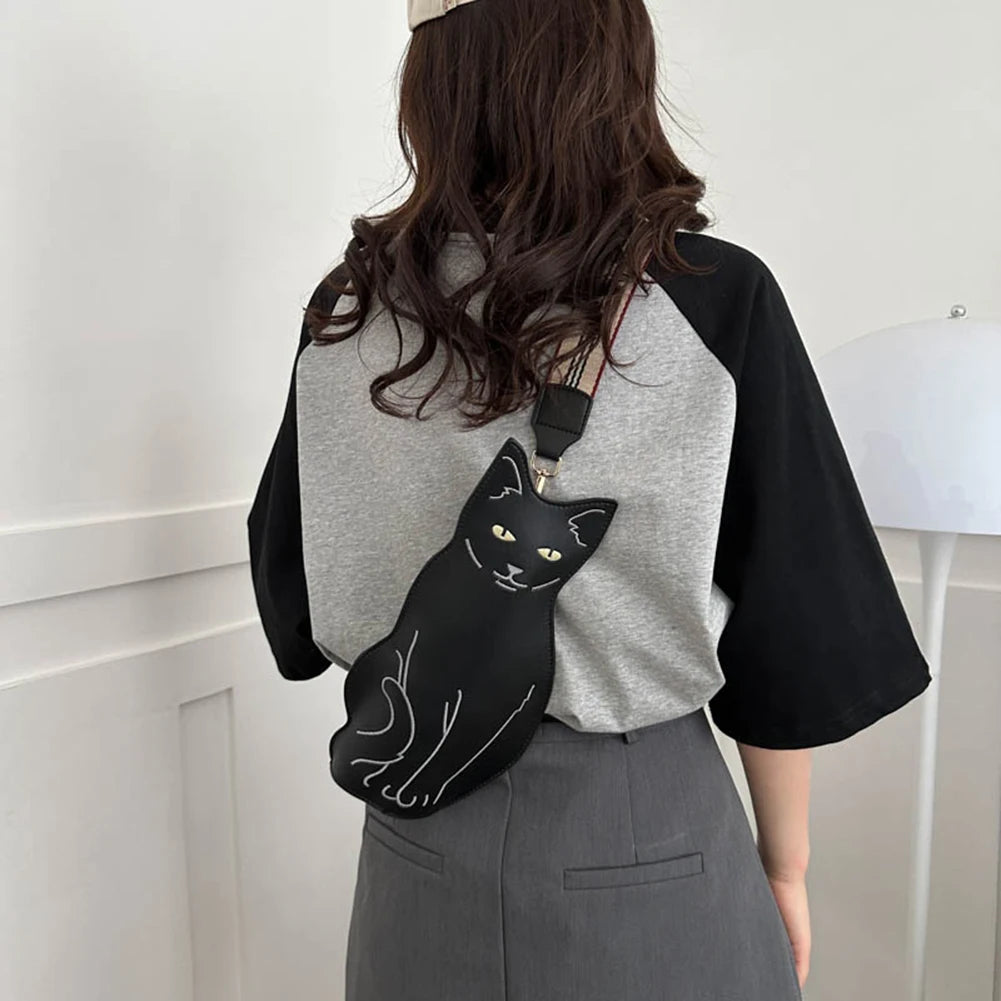 PU Cat Crossbody Female Bag