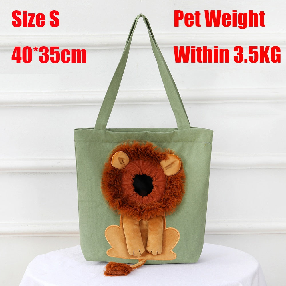 lion pet bag