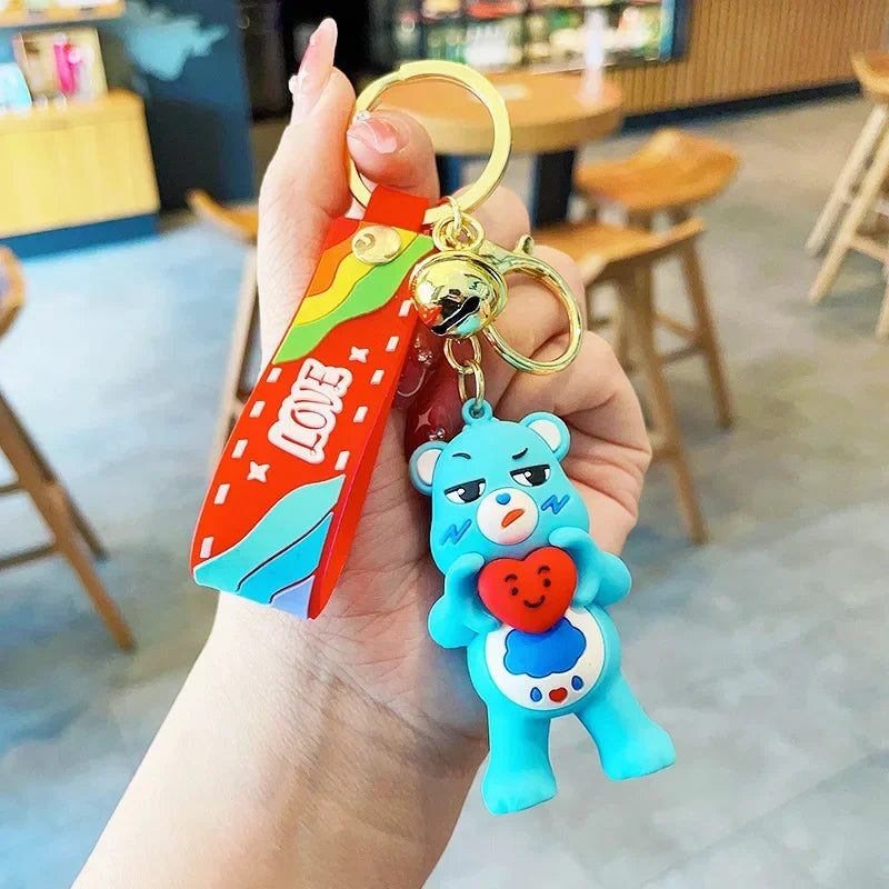 Rainbow Bear Care Cute Keychain Pendant Bag