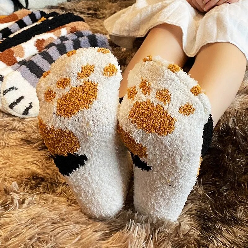 2PC cat claw socks