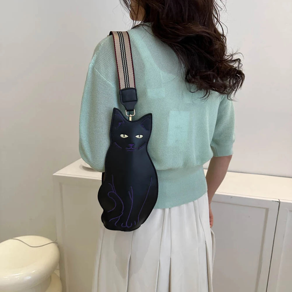 PU Cat Crossbody Female Bag