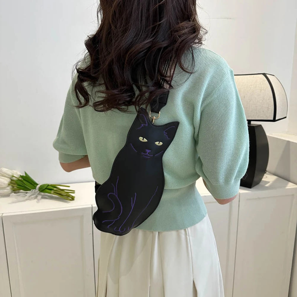 PU Cat Crossbody Female Bag