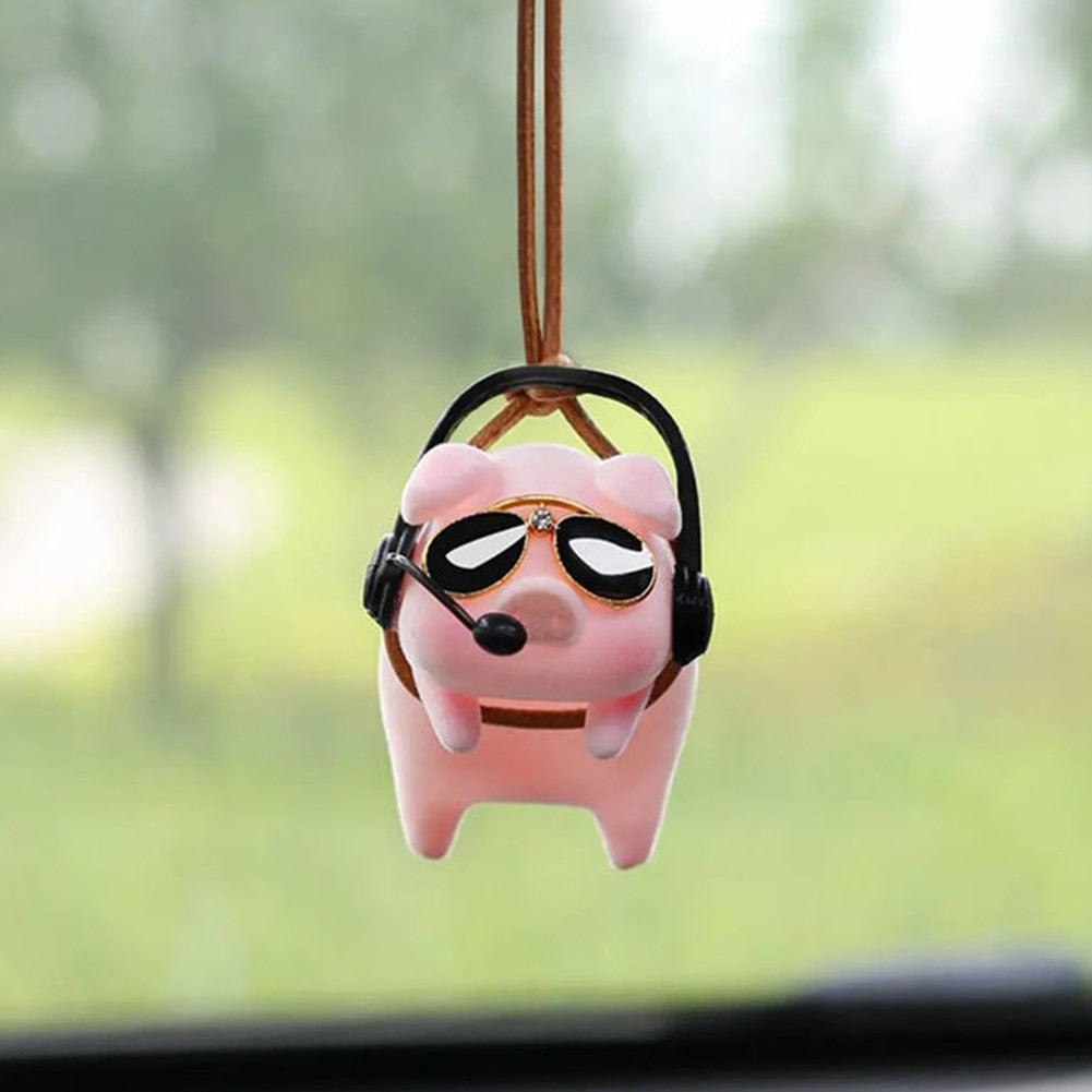 Swing Pig Car Pendant