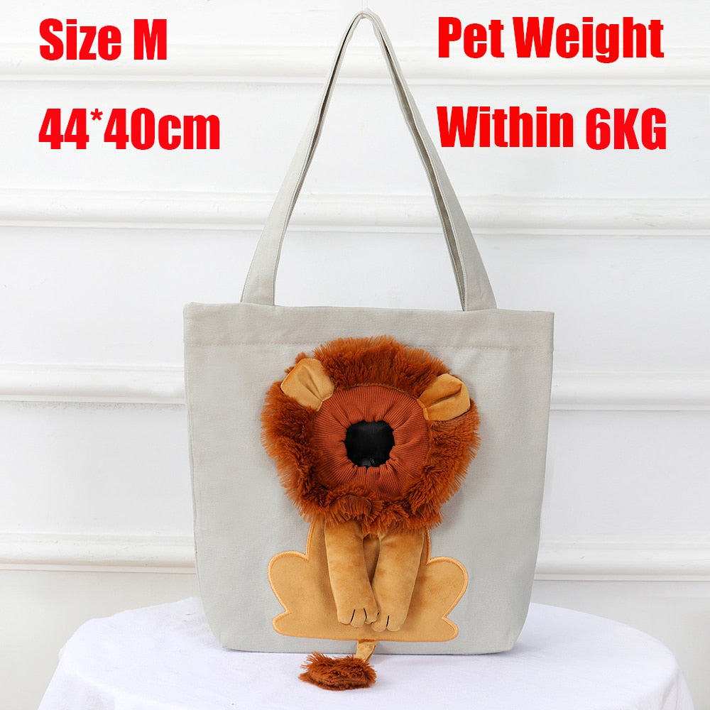 lion pet bag