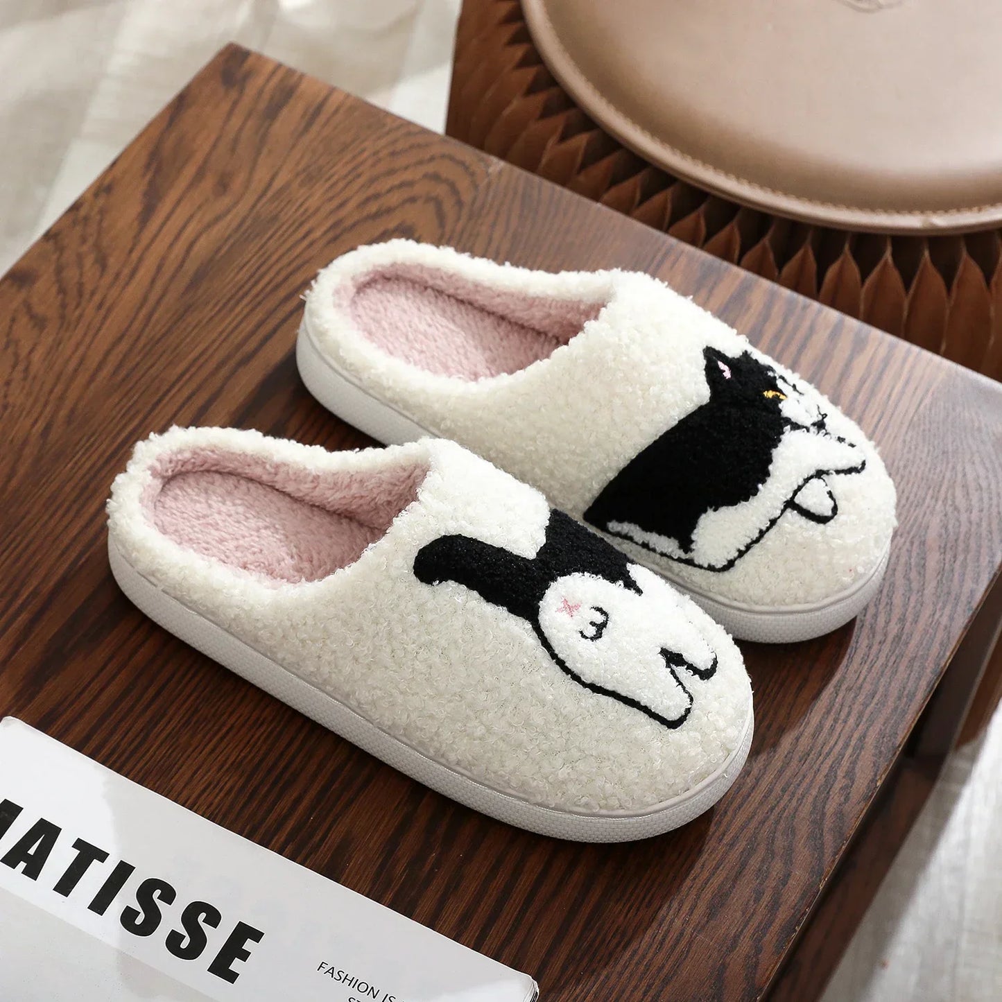 Pattern Cat Warm Non-slip Indoor Slippers