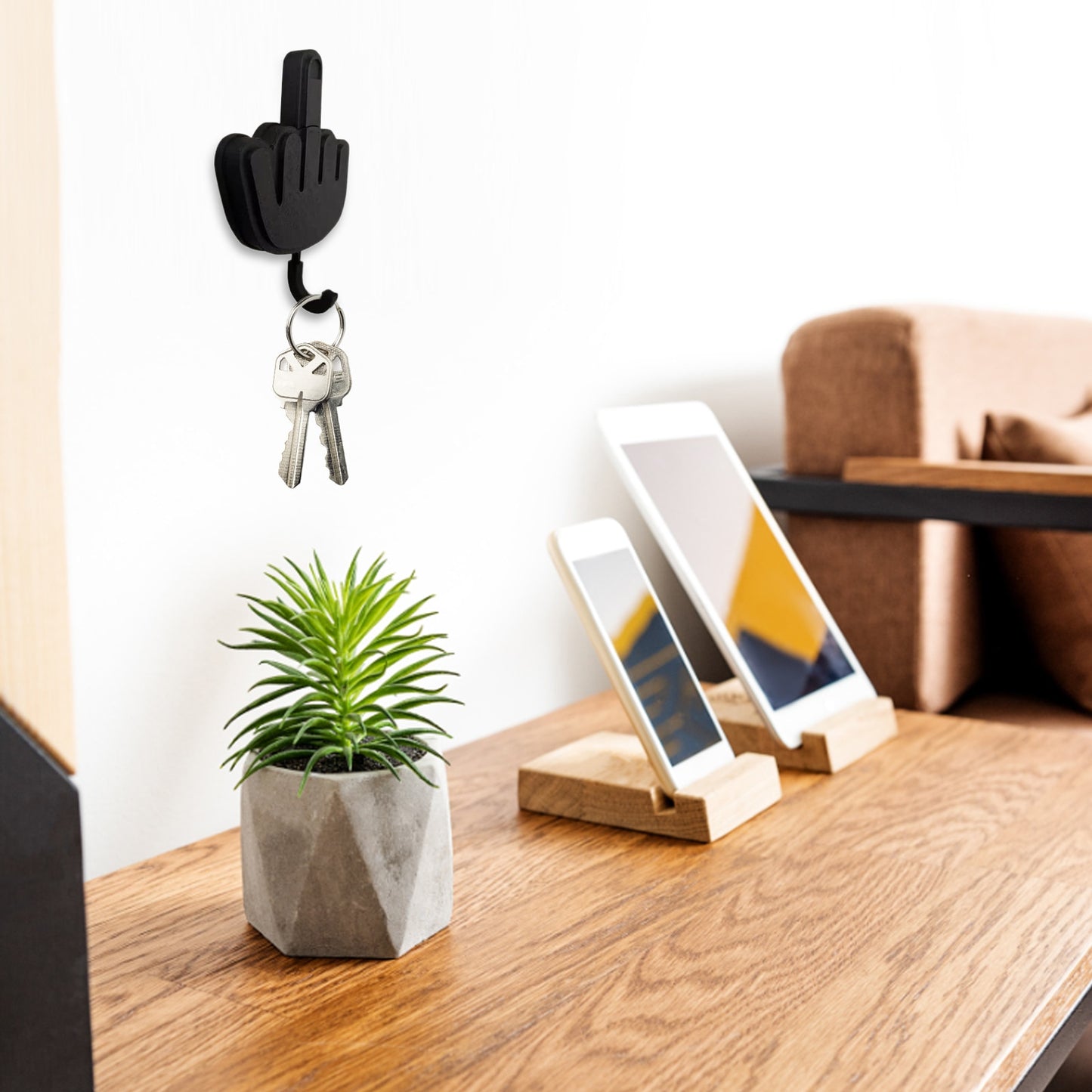 Middle Finger Hook Key Holder