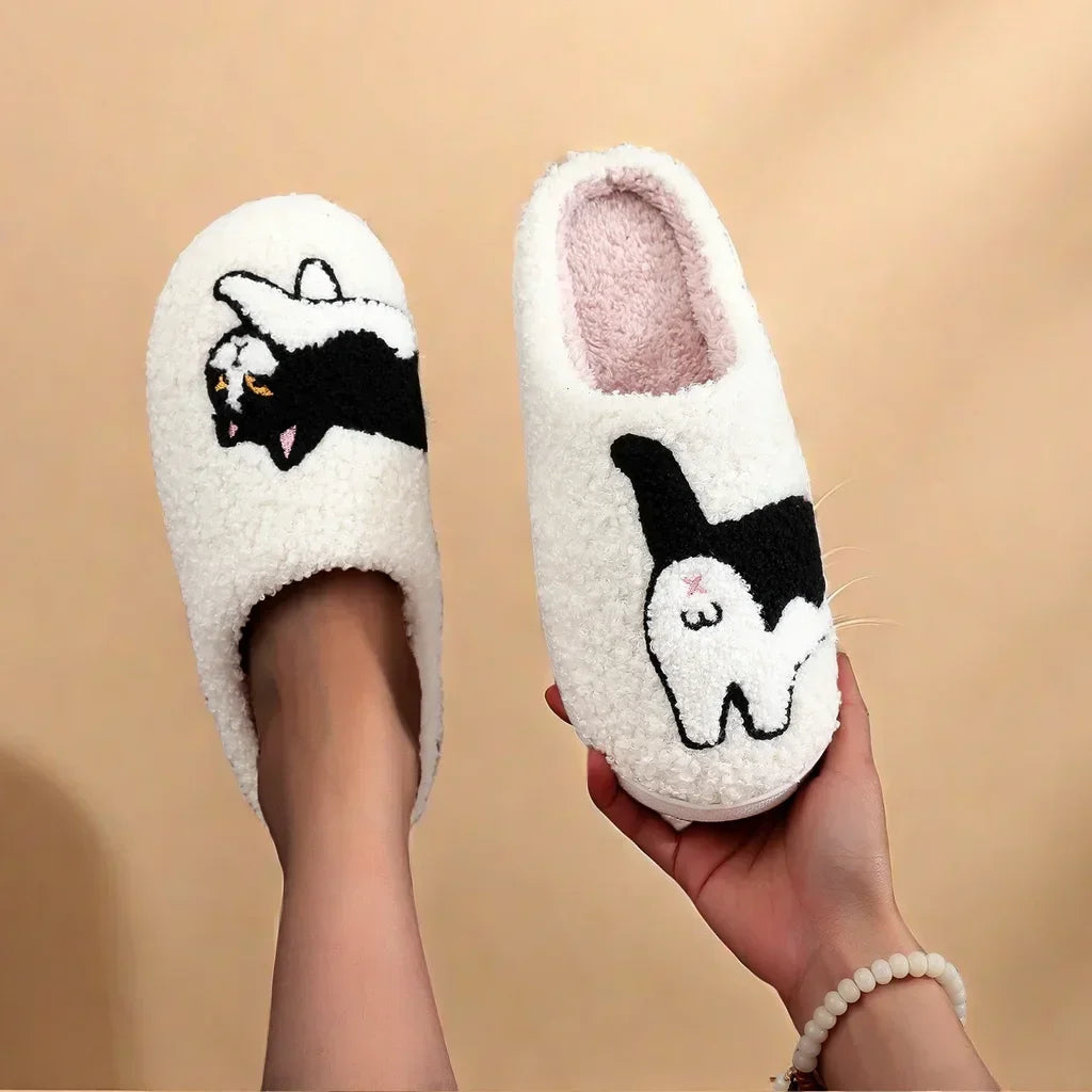 Pattern Cat Warm Non-slip Indoor Slippers