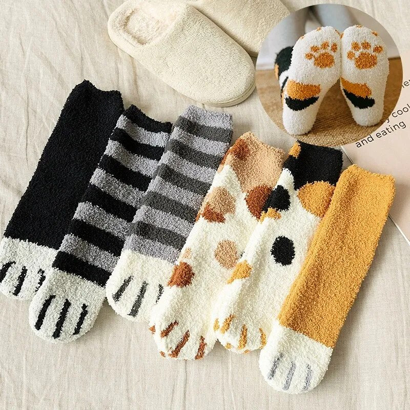 2PC cat claw socks