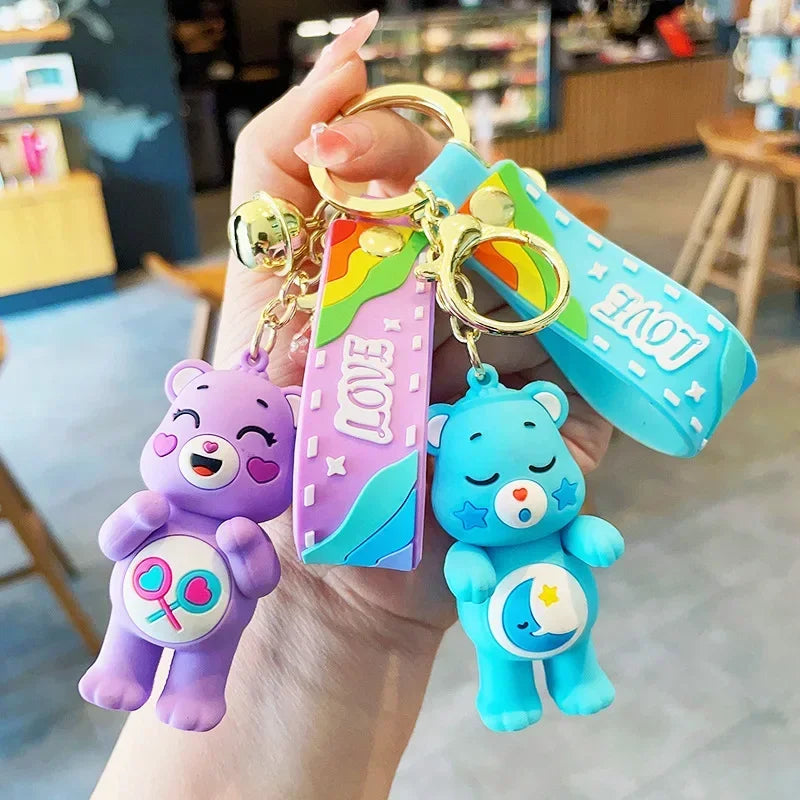 Rainbow Bear Care Cute Keychain Pendant Bag