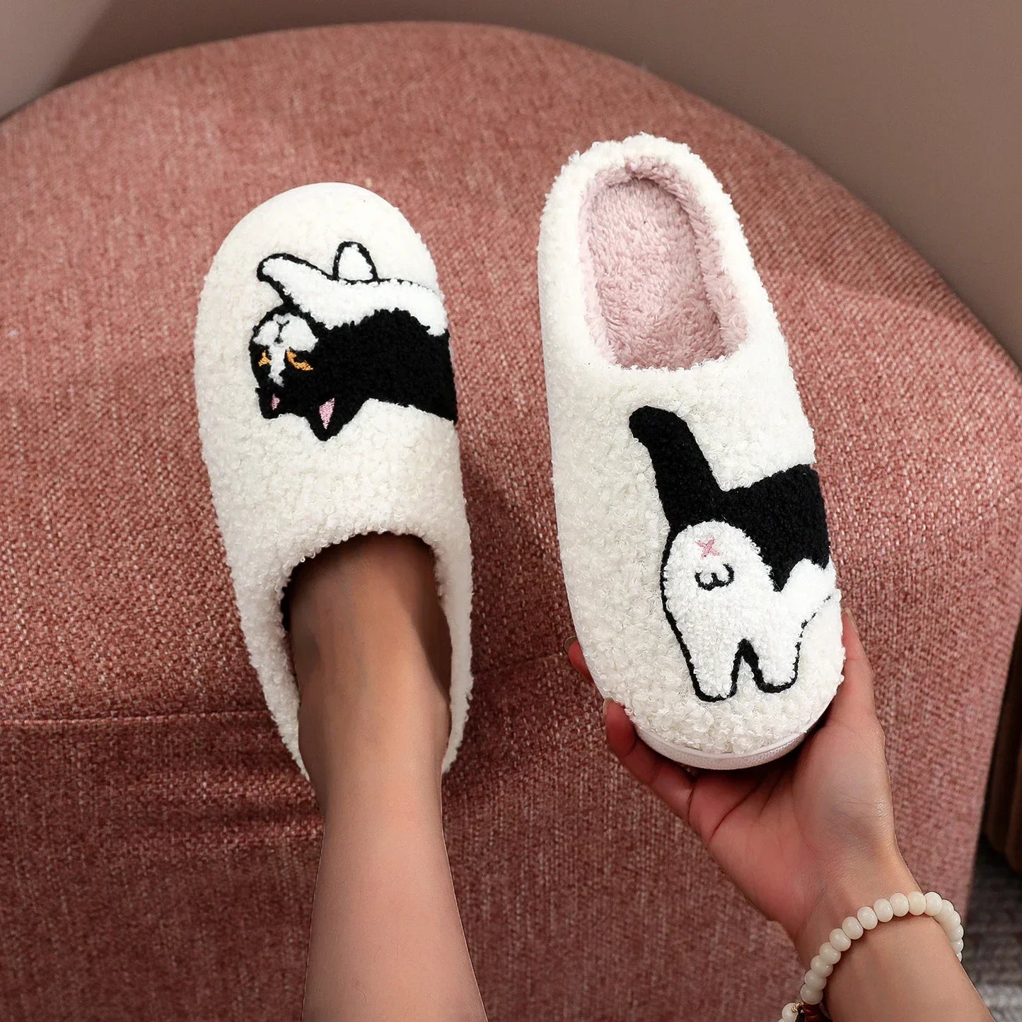 Pattern Cat Warm Non-slip Indoor Slippers