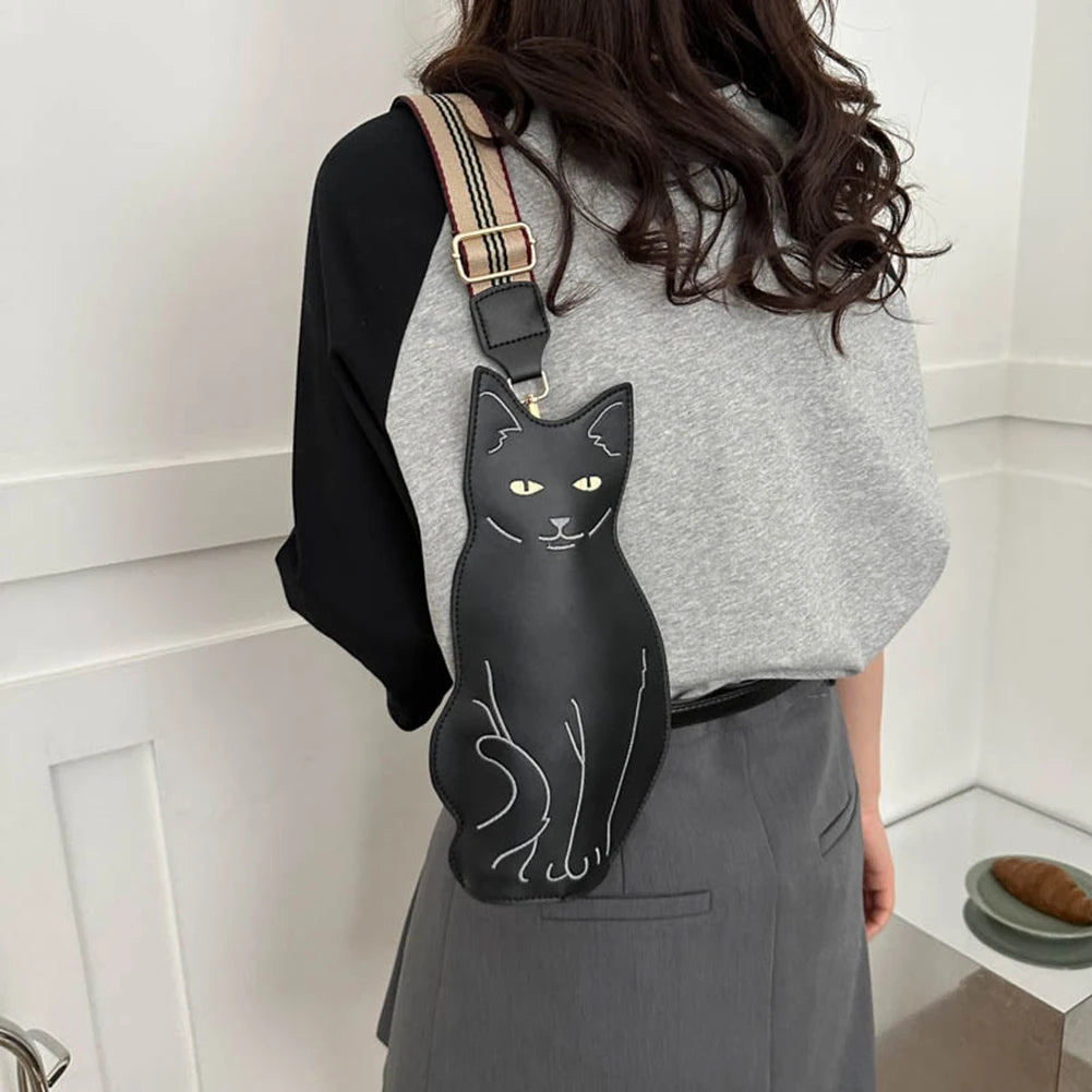 PU Cat Crossbody Female Bag