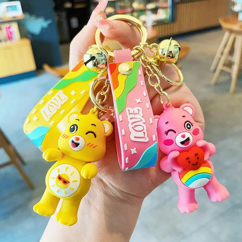 Rainbow Bear Care Cute Keychain Pendant Bag