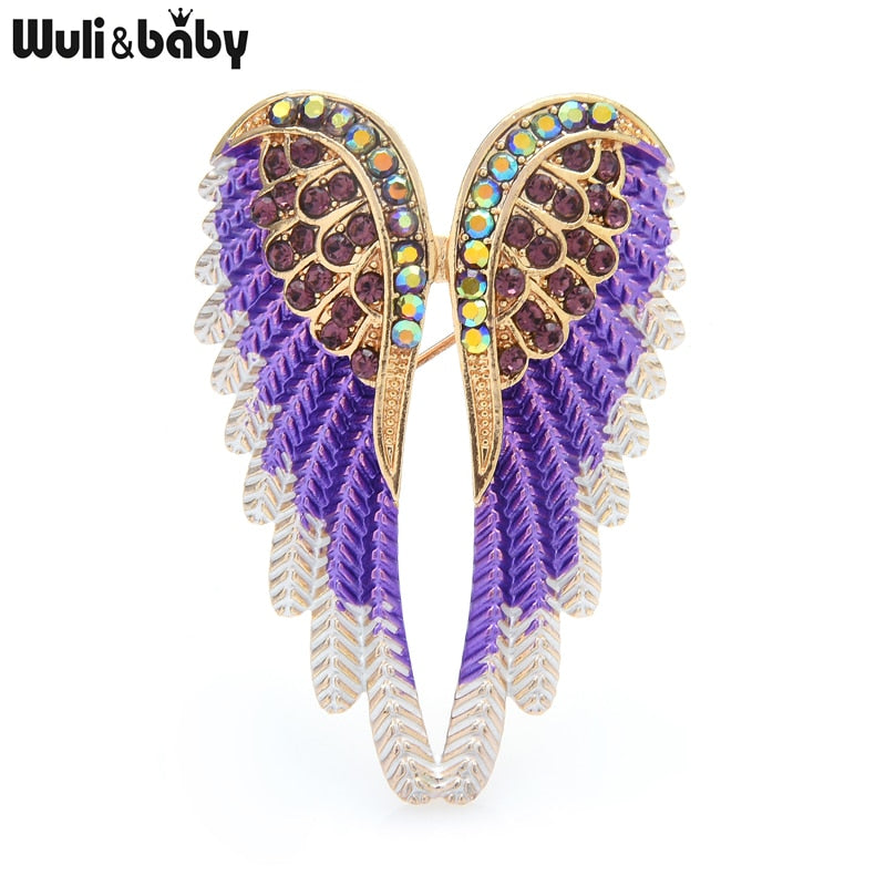 Classic Rhinestone Angel Wings