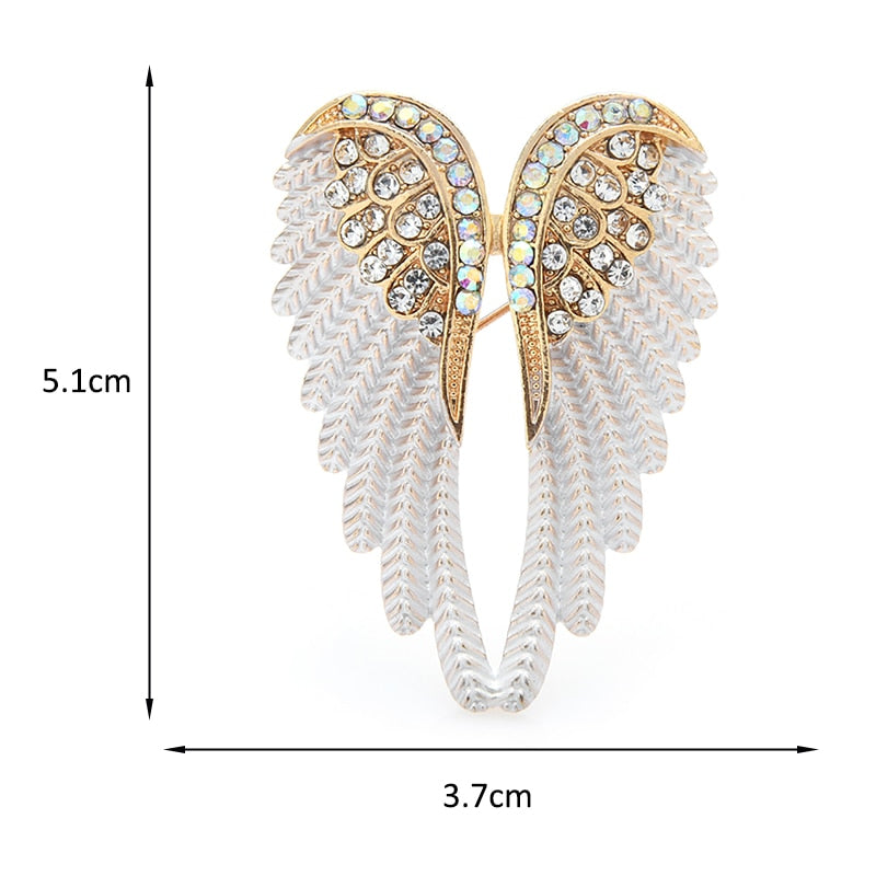 Classic Rhinestone Angel Wings