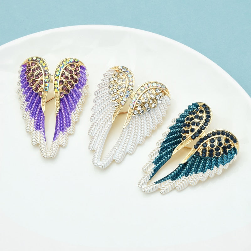 Classic Rhinestone Angel Wings