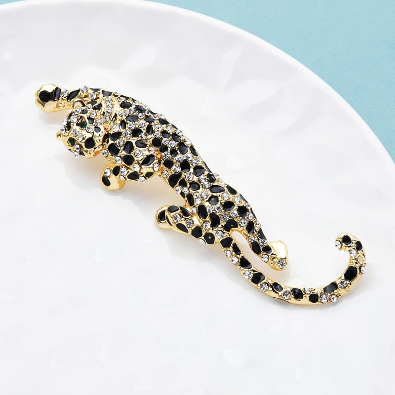 Big Climbing Leopard Brooch Pins