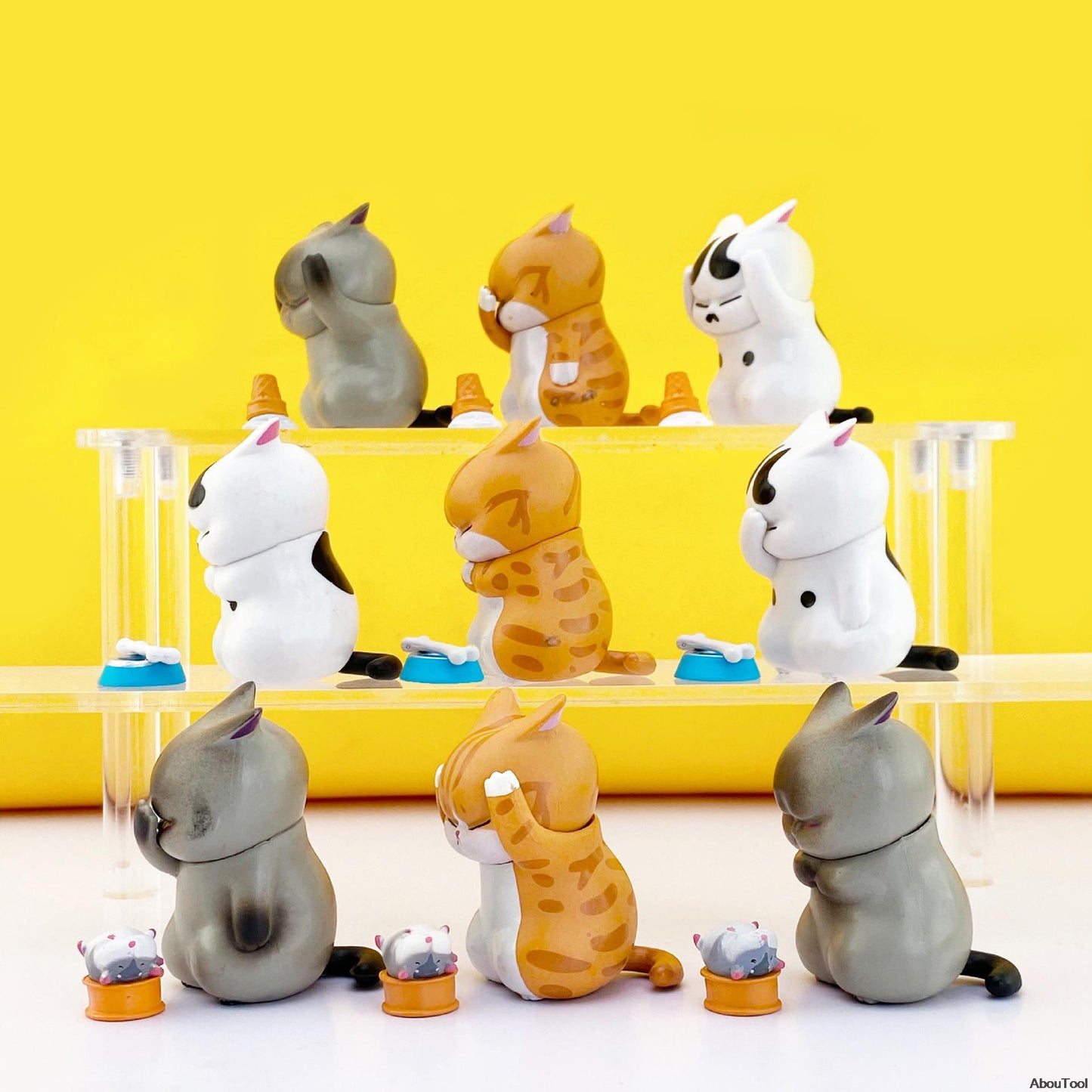 9PCS Cute Small Cat Figures