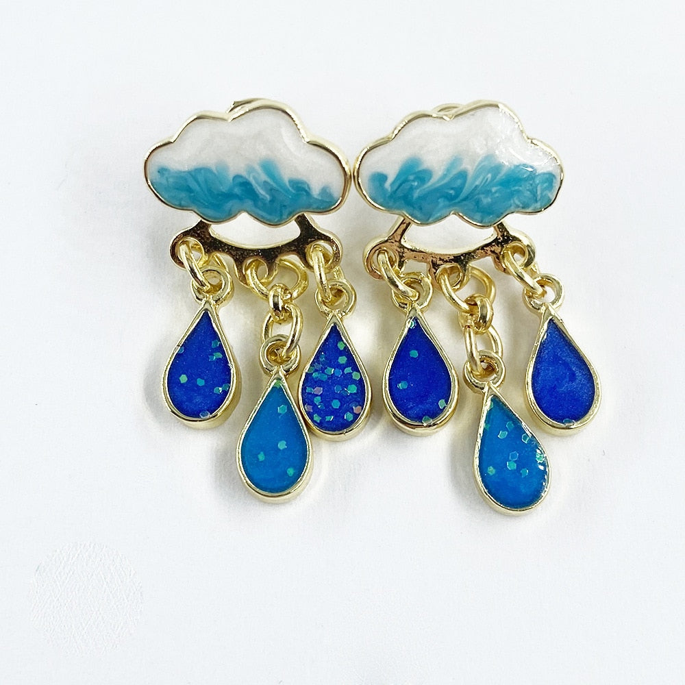 Rain Drop Dangle Earrings