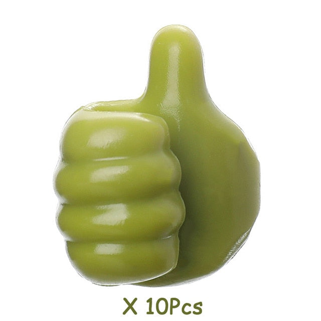 10Pcs Silicone Thumb Wall Hook