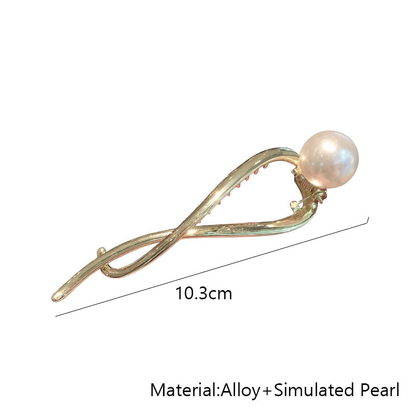 Metal  Pearl Hair Clips