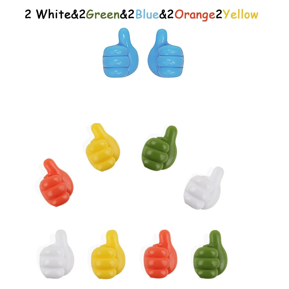 10Pcs Silicone Thumb Wall Hook