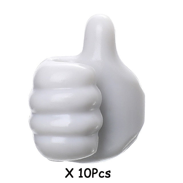 10Pcs Silicone Thumb Wall Hook