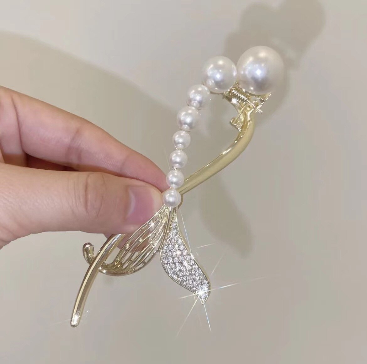 Metal  Pearl Hair Clips