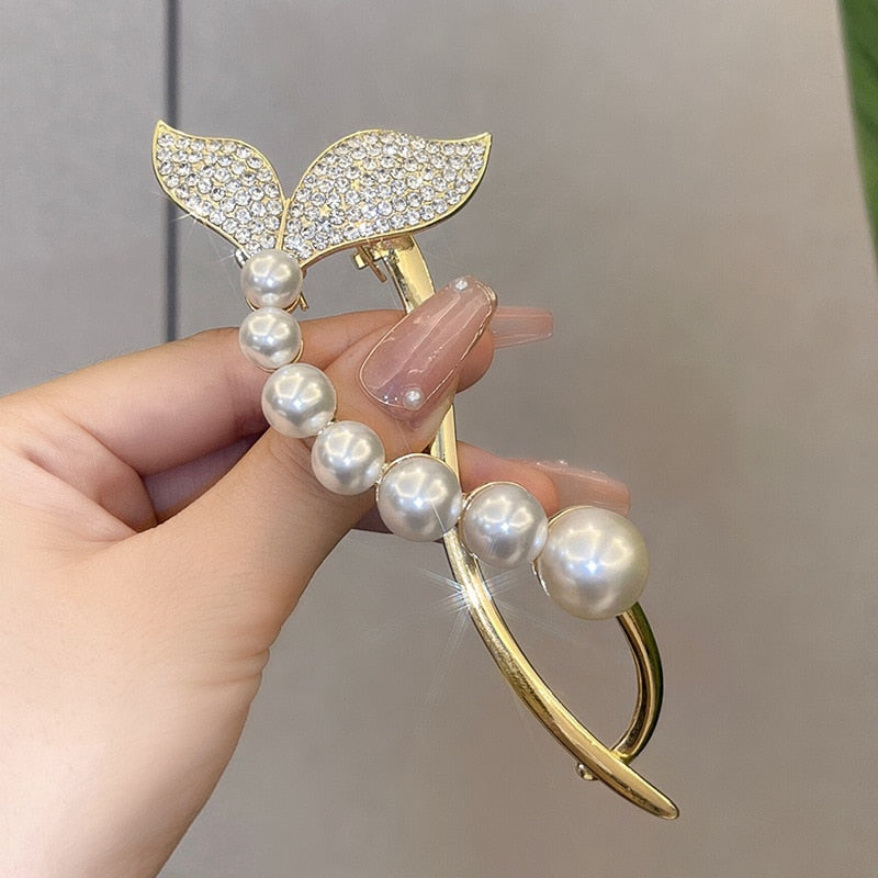 Metal  Pearl Hair Clips