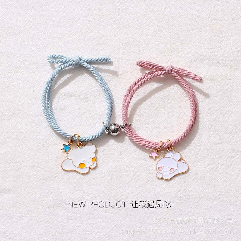 Couple Cartoon Magnetic Bracelet