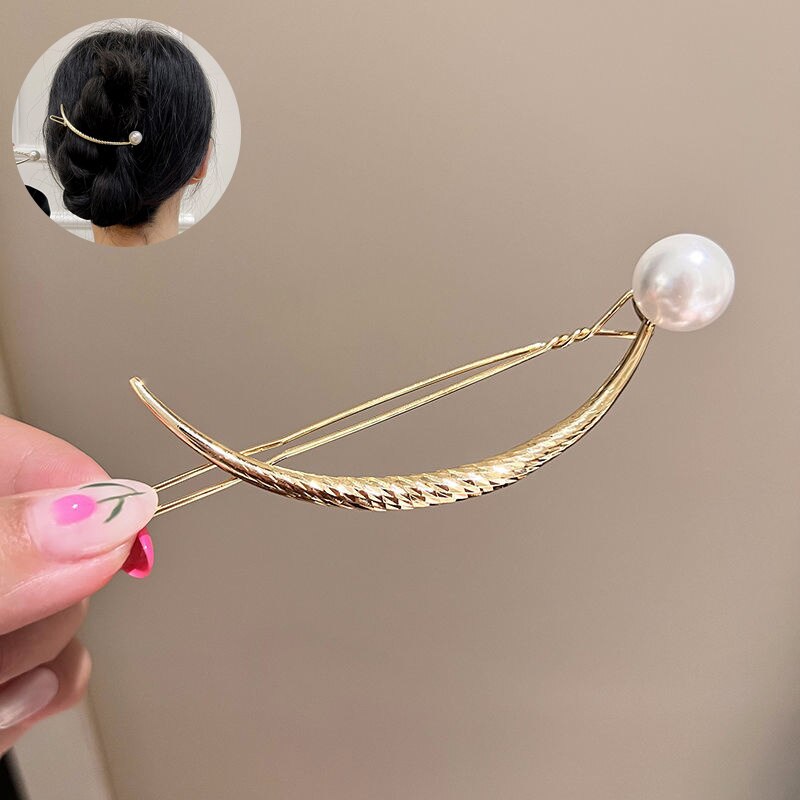 Metal  Pearl Hair Clips