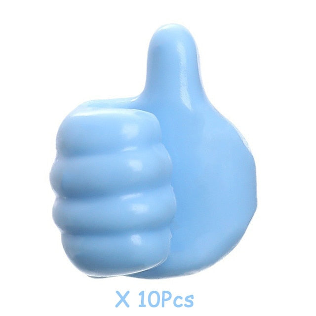 10Pcs Silicone Thumb Wall Hook